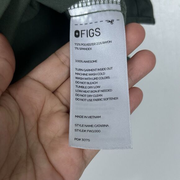 FIGS Limited Edition Moss Catarina Top Zamora Jogger Pant Scrub Set Size M/P - Picture 4 of 14